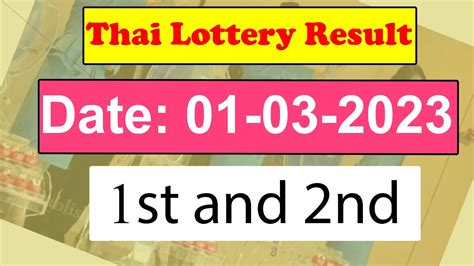 Thailand Lottery Result 01.